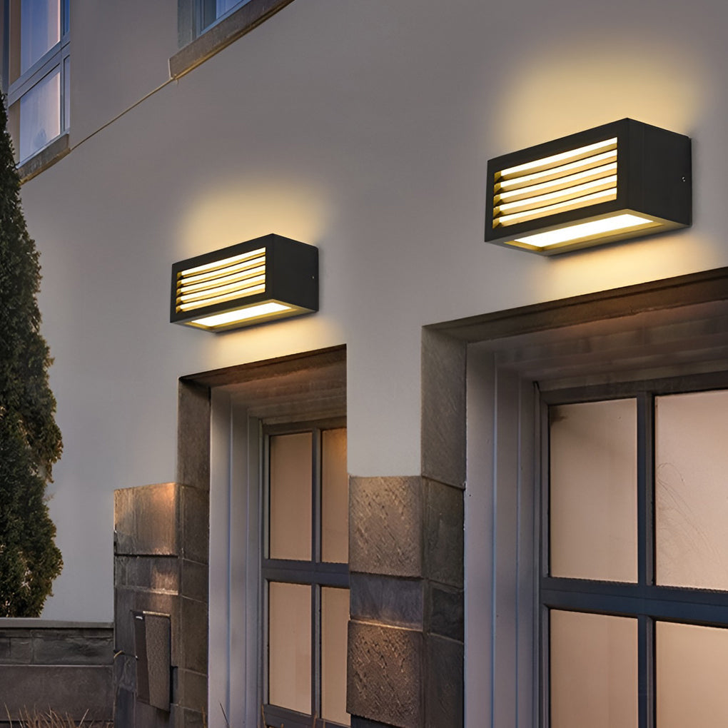 Trina Rectangle Modern Outdoor Wall Sconces