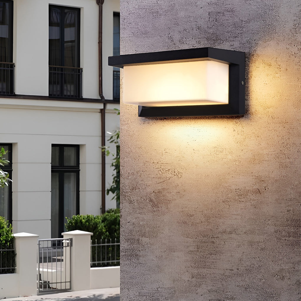 Luke Rectangle Control Induction Modern Outdoor Sconces