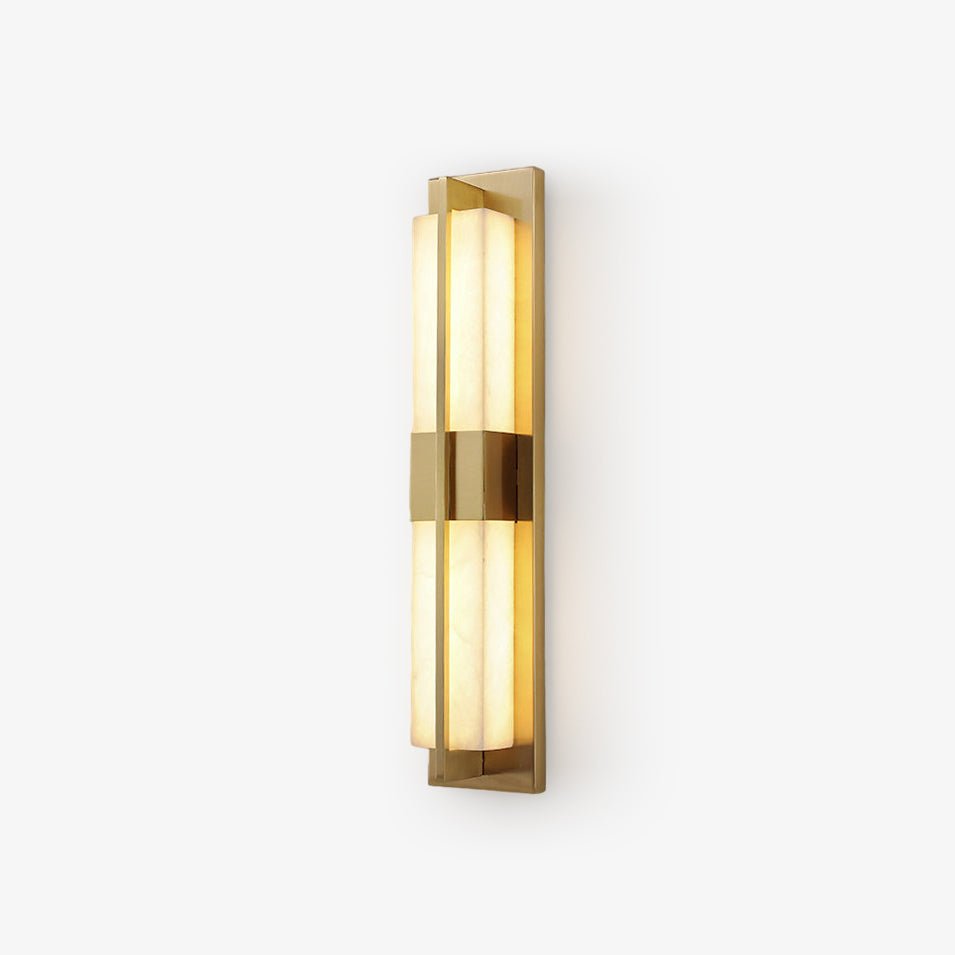 Laxor Alabaster Brass Wall Light-Neutral Decor
