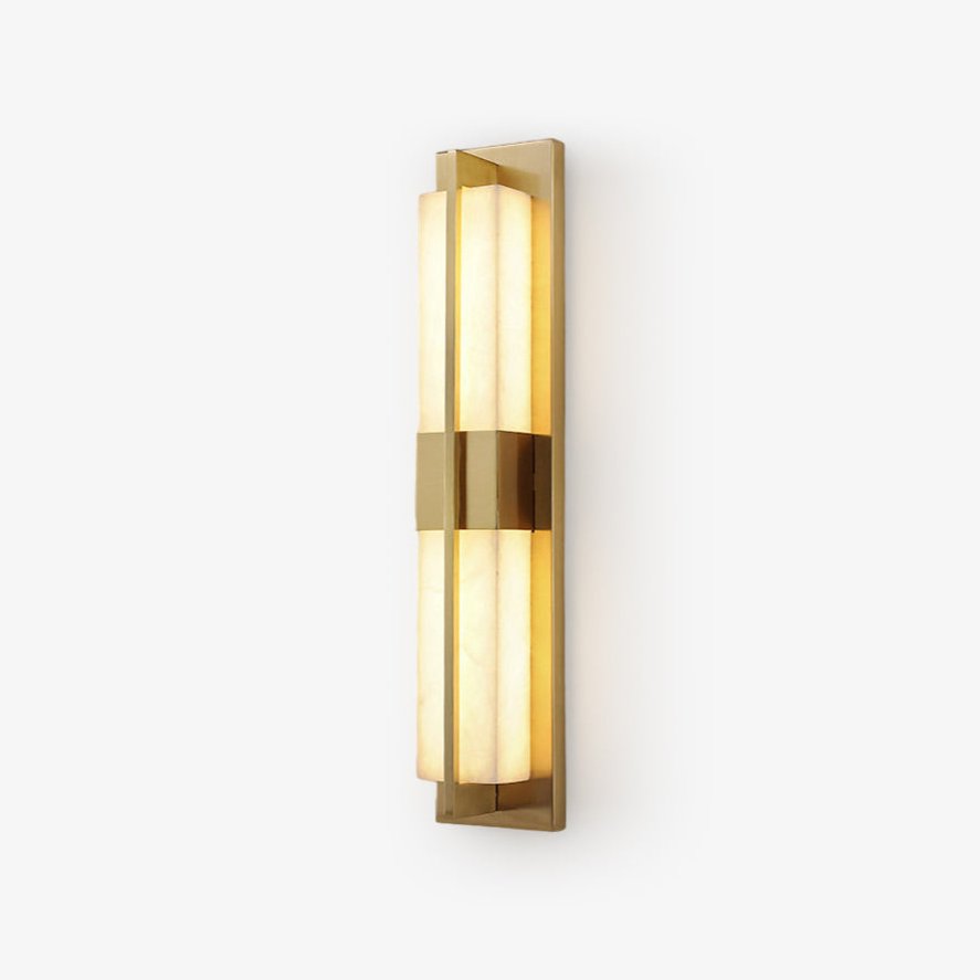 Laxor Alabaster Brass Wall Light-Neutral Decor