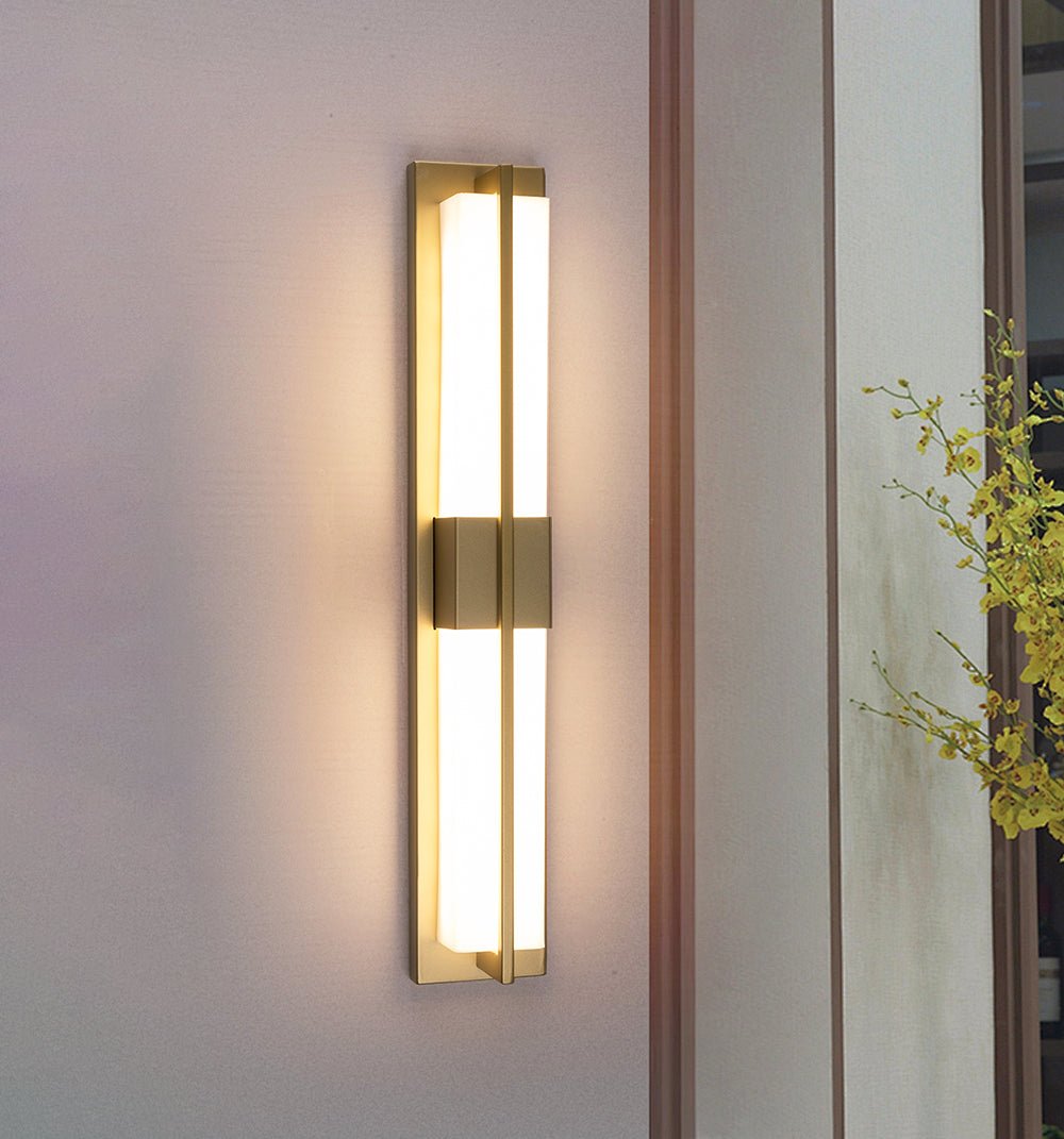 Yoren Alabaster Brass Wall Light-Neutral Decor