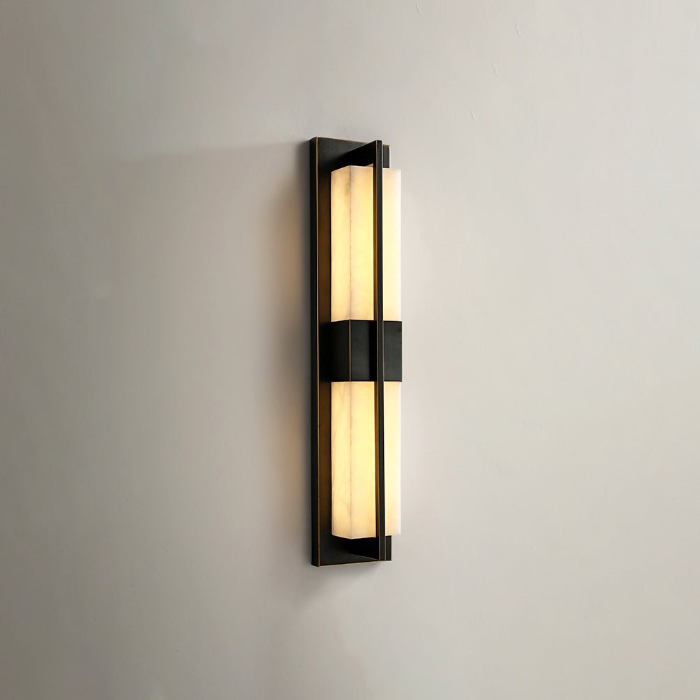 Laxor Alabaster Brass Wall Light-Neutral Decor