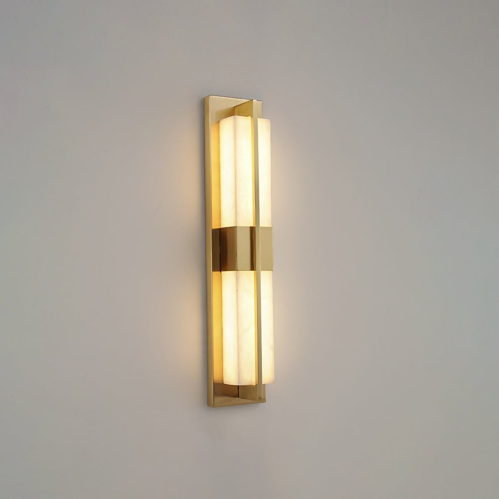 Laxor Alabaster Brass Wall Light-Neutral Decor
