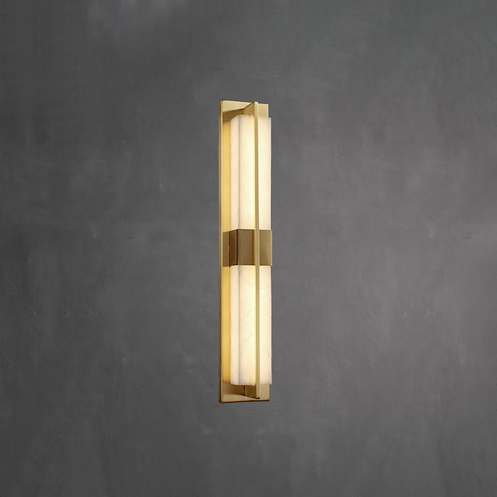 Laxor Alabaster Brass Wall Light-Neutral Decor