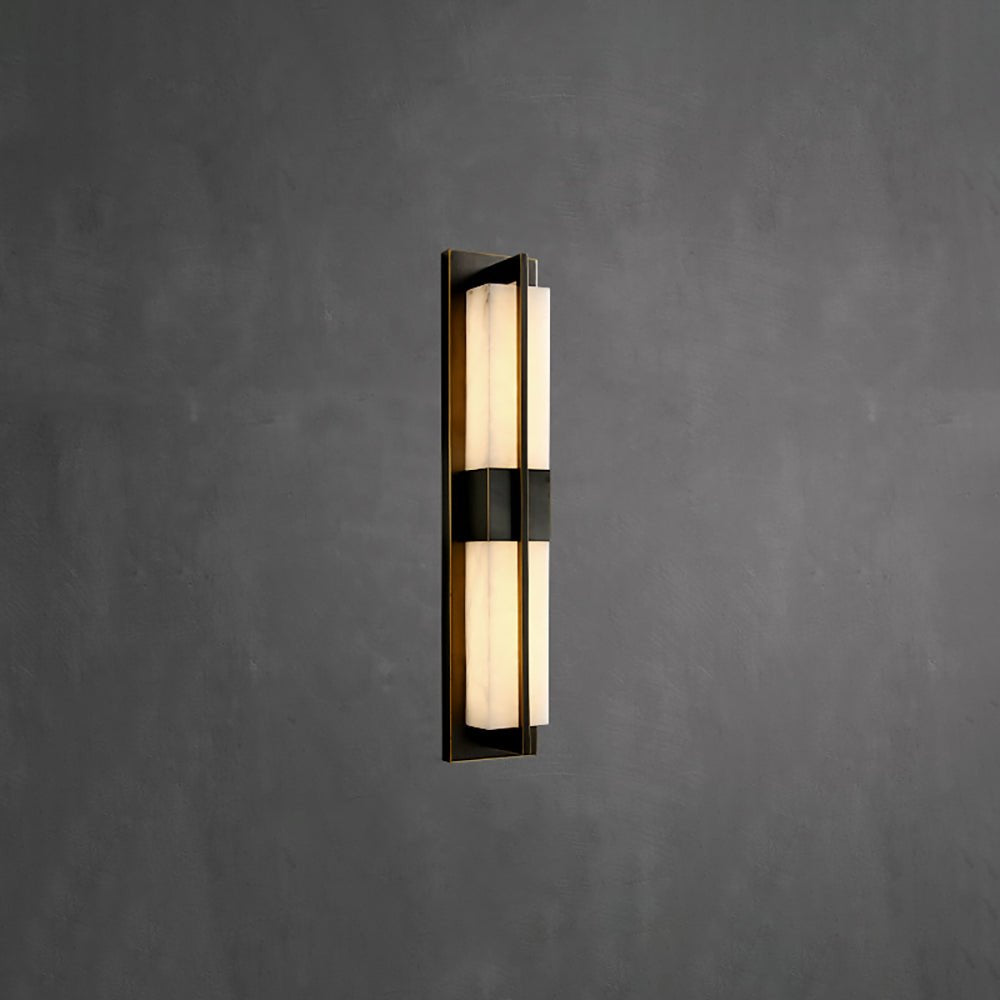 Laxor Alabaster Brass Wall Light-Neutral Decor