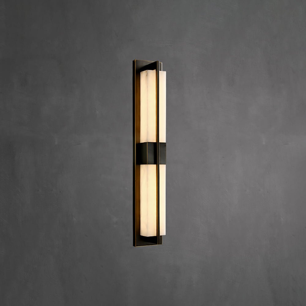 Laxor Alabaster Brass Wall Light-Neutral Decor