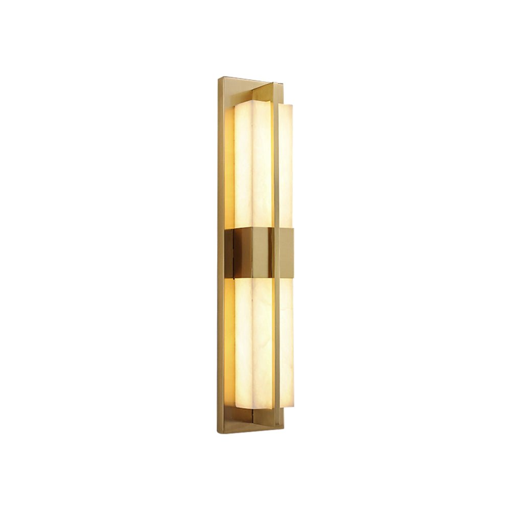 Laxor Alabaster Brass Wall Light-Neutral Decor