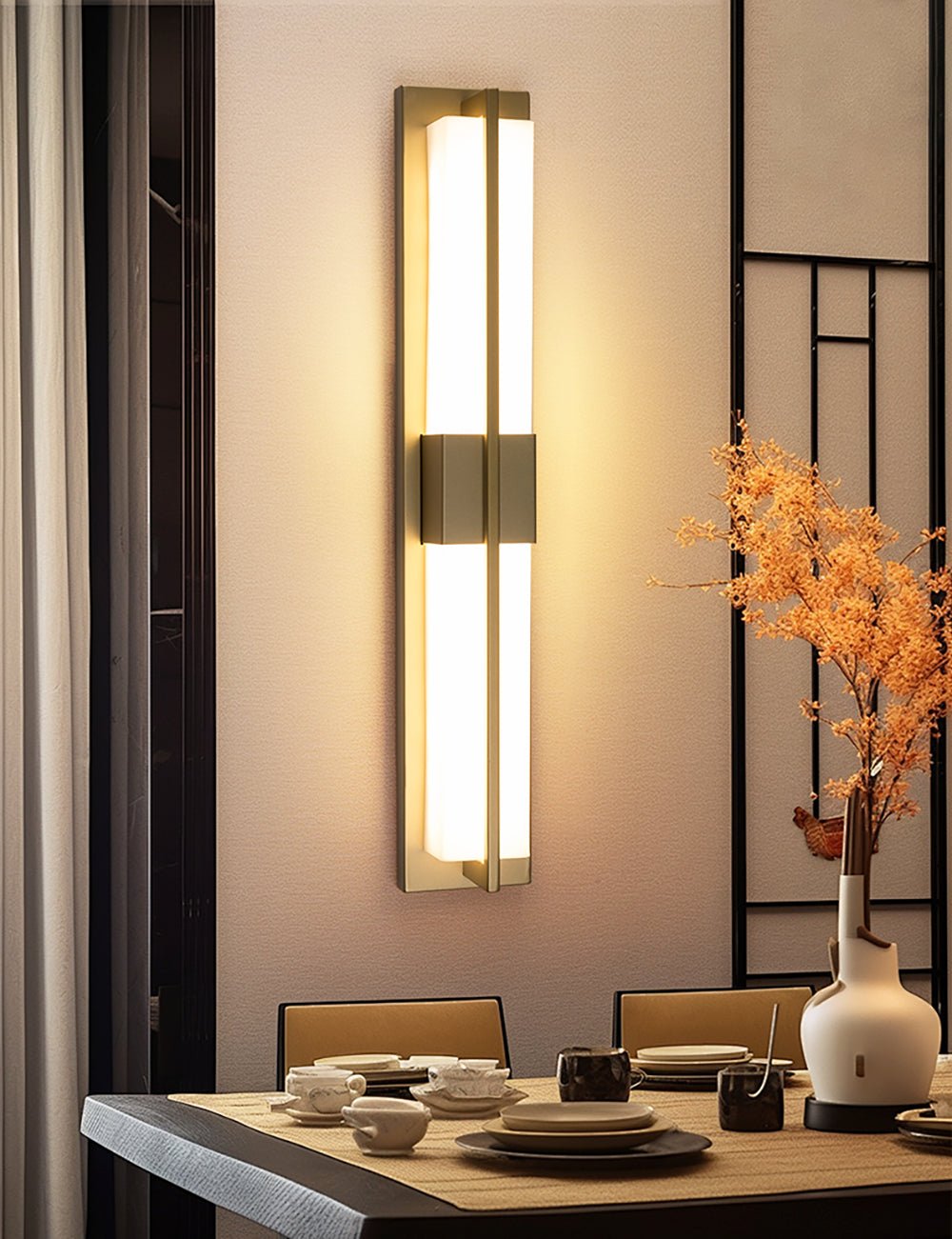 Yoren Alabaster Brass Wall Light-Neutral Decor
