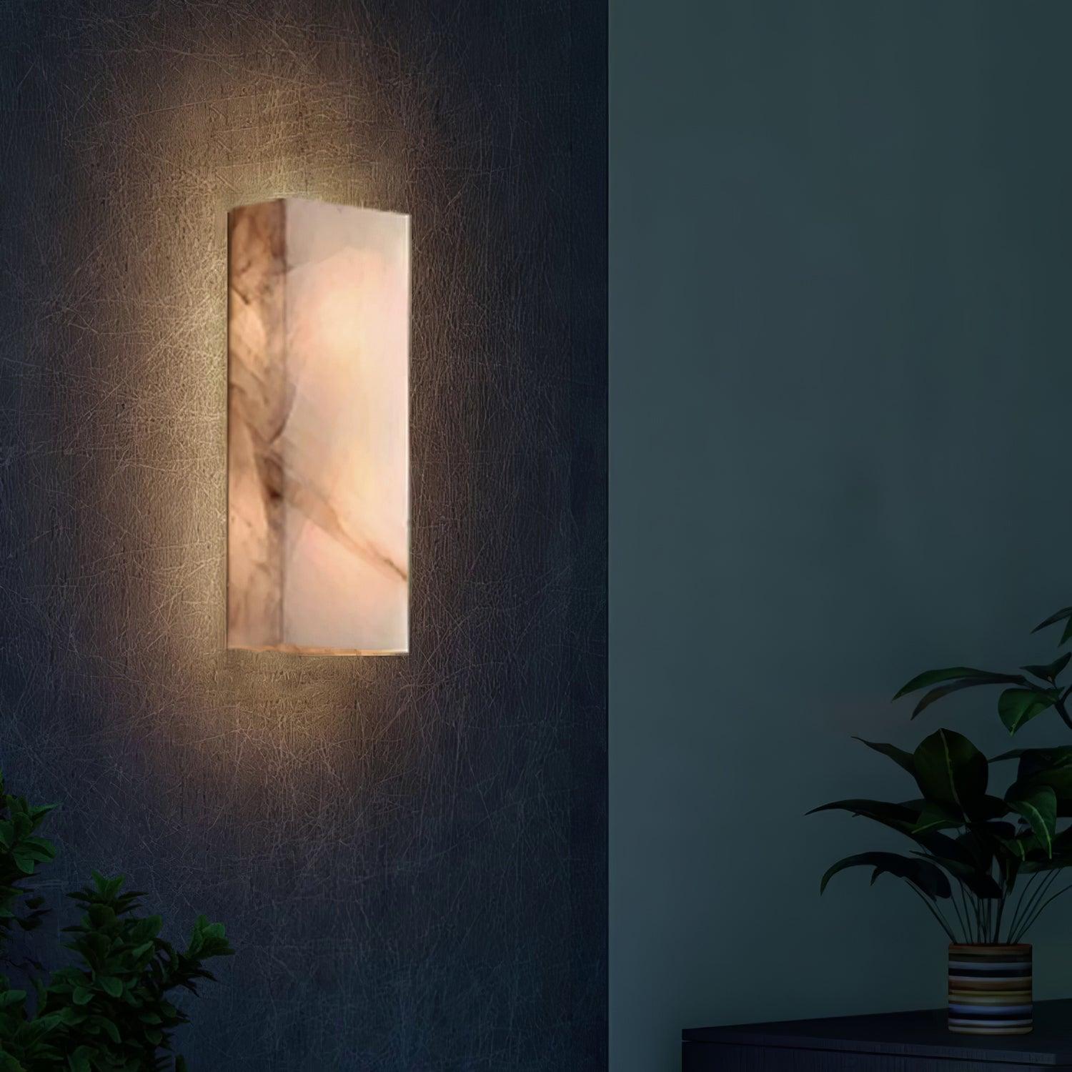 Orvian Minimalist Alabaster Outdoor Wall Light-Neutral Decor