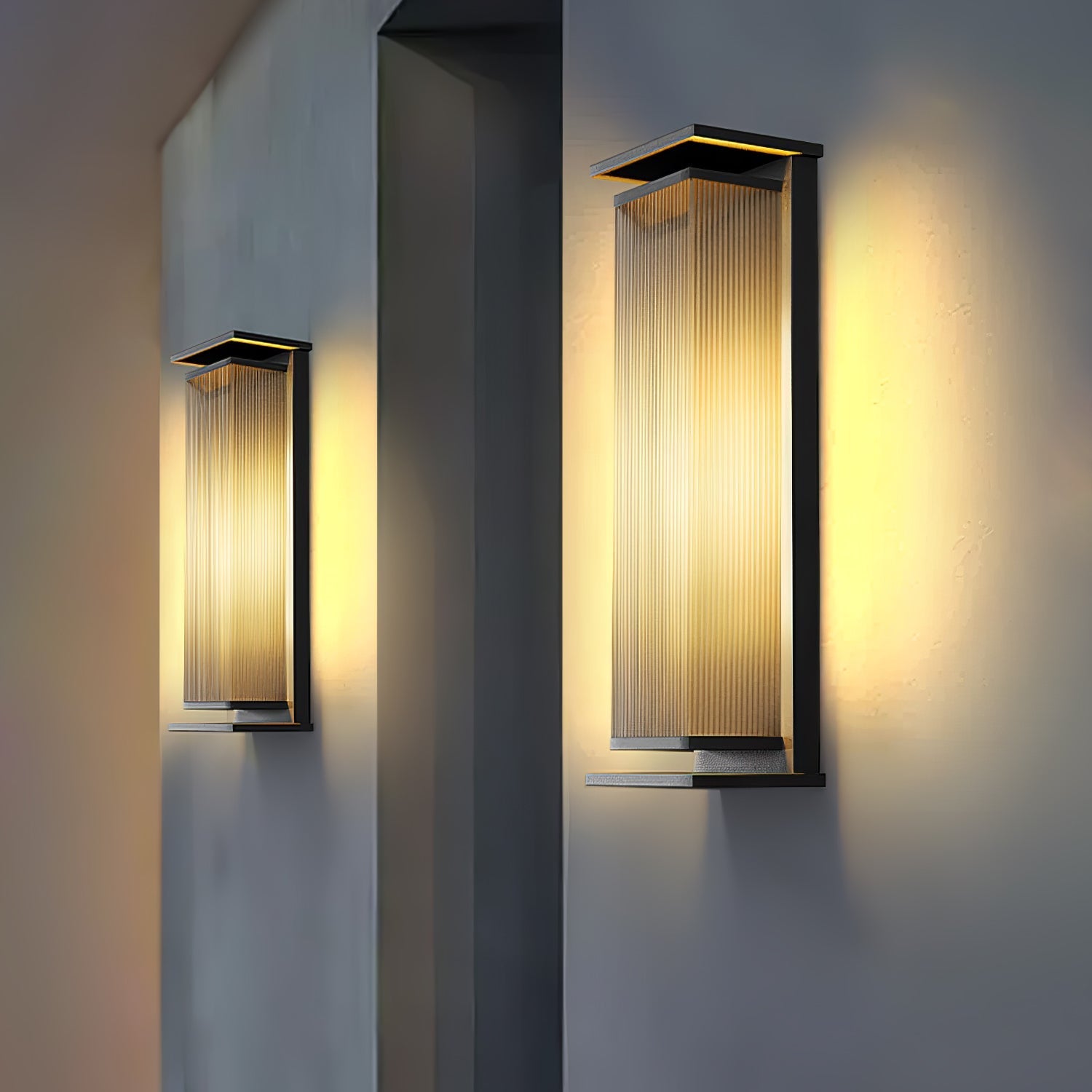 Erivan Rectangular Box Outdoor Wall Lamp-Neutral Decor