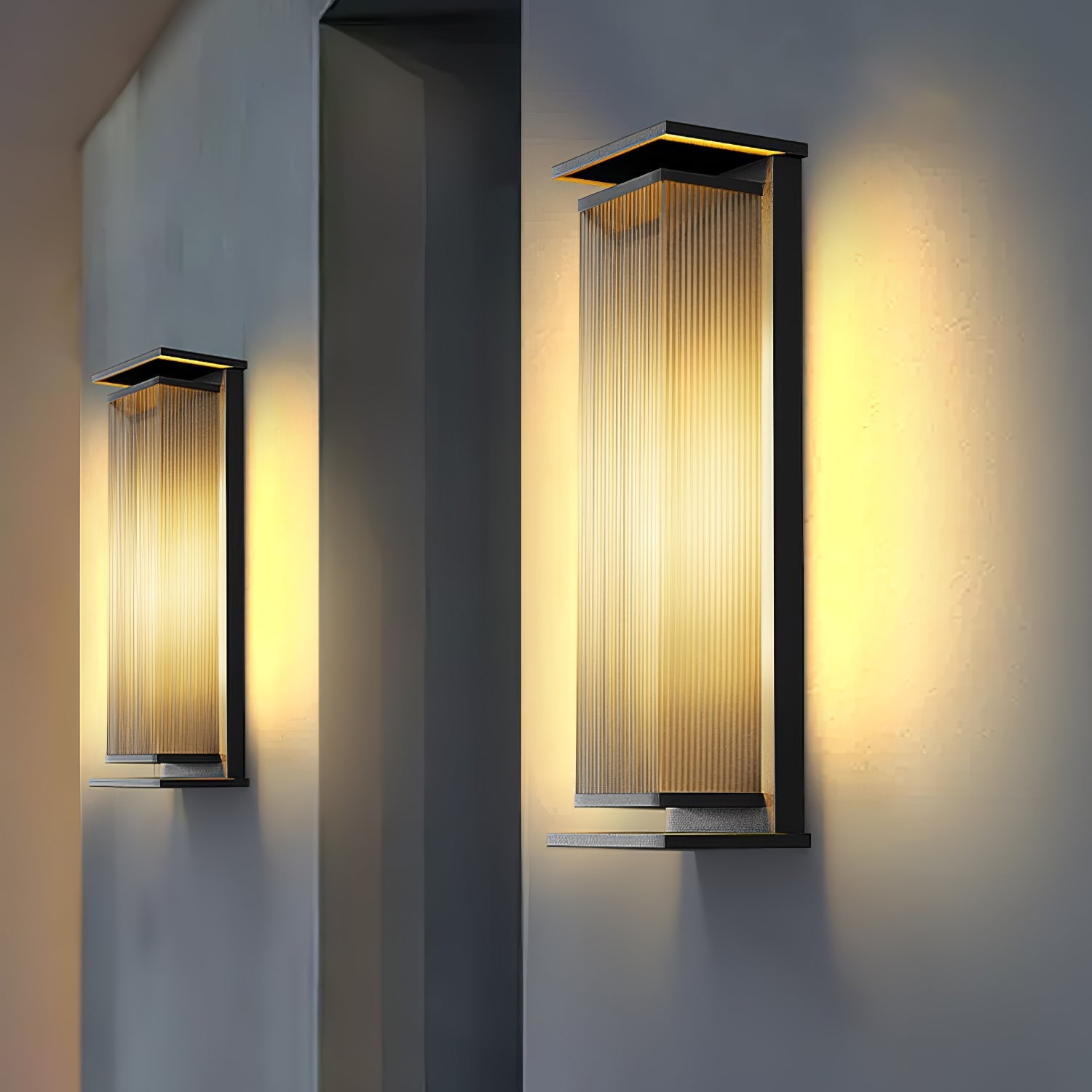 Erivan Rectangular Box Outdoor Wall Lamp-Neutral Decor