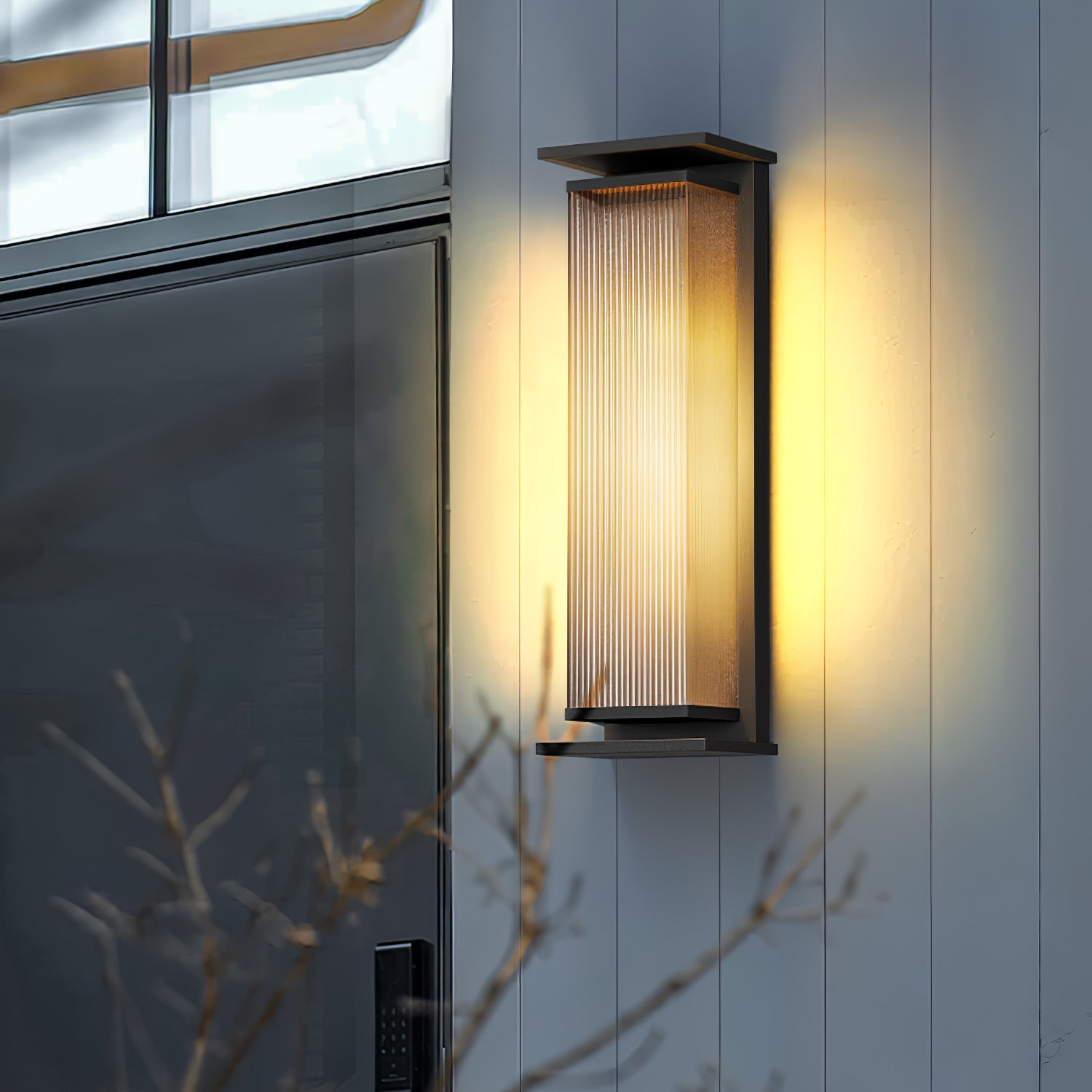 Erivan Rectangular Box Outdoor Wall Lamp-Neutral Decor