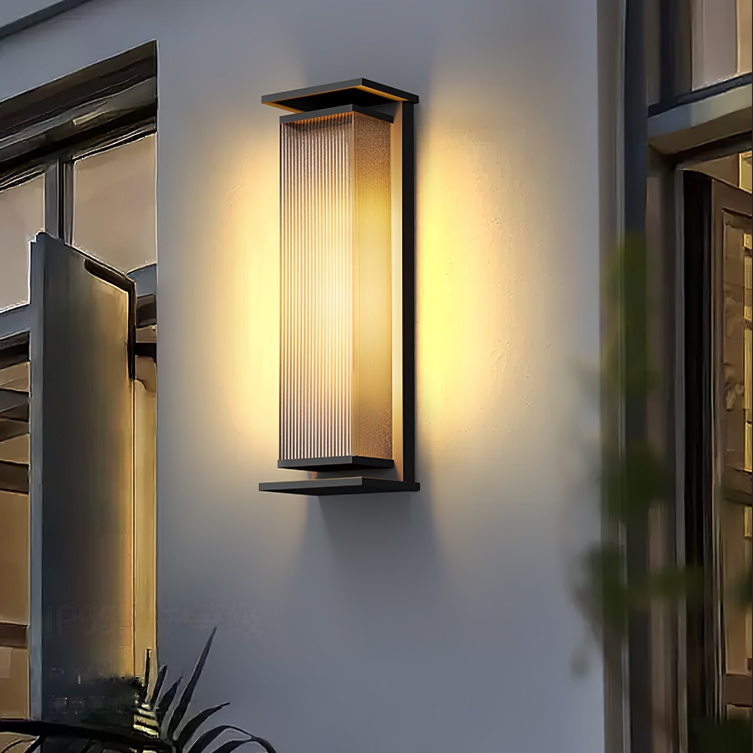 Erivan Rectangular Box Outdoor Wall Lamp-Neutral Decor