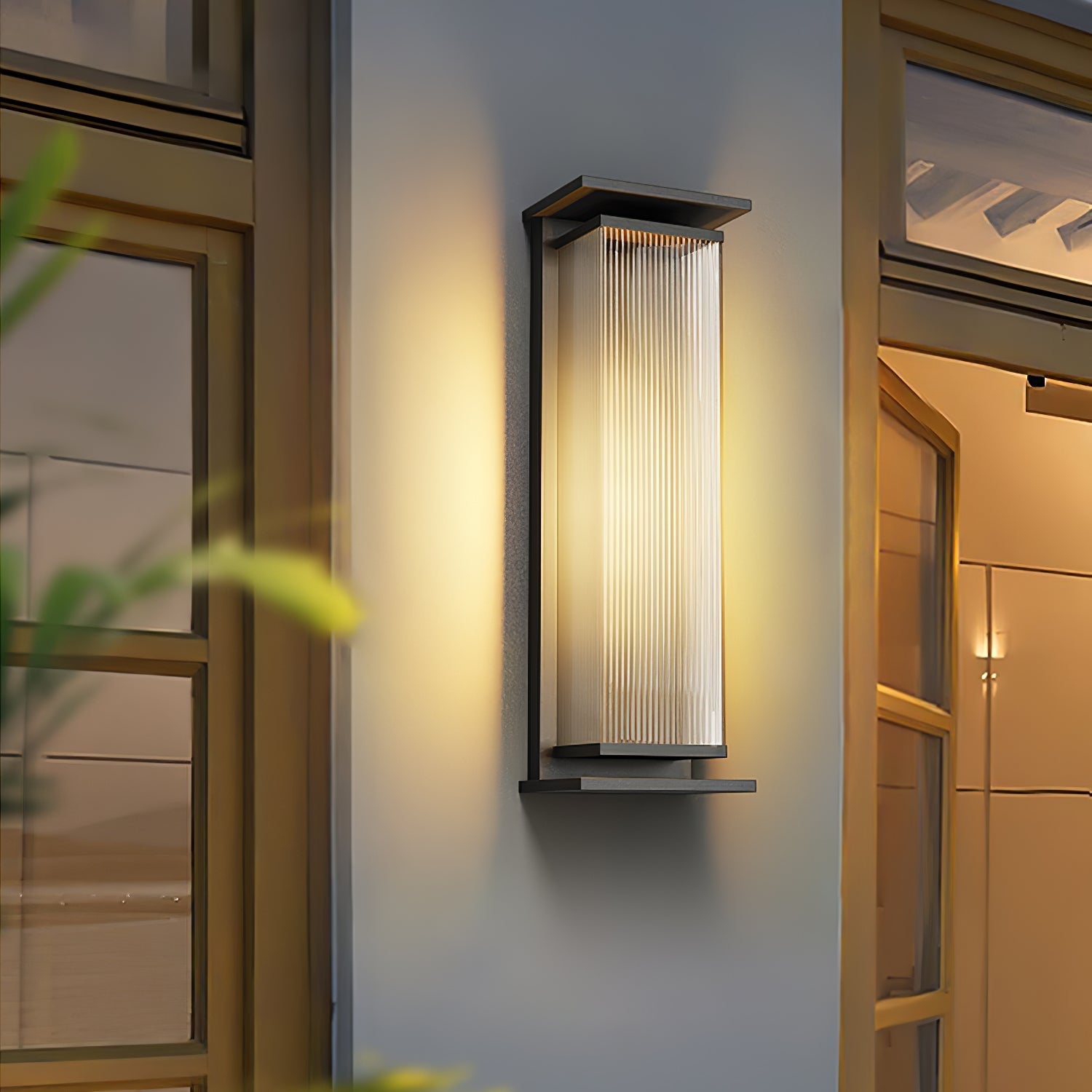 Erivan Rectangular Box Outdoor Wall Lamp-Neutral Decor