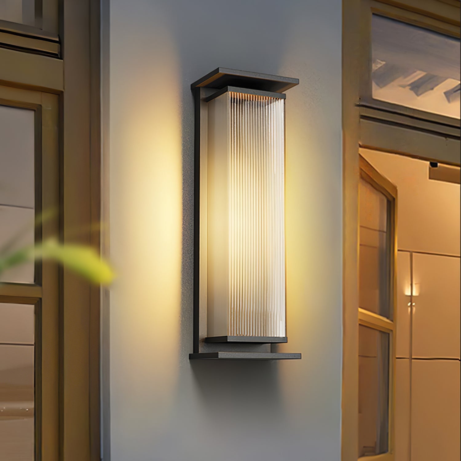 Erivan Rectangular Box Outdoor Wall Lamp-Neutral Decor