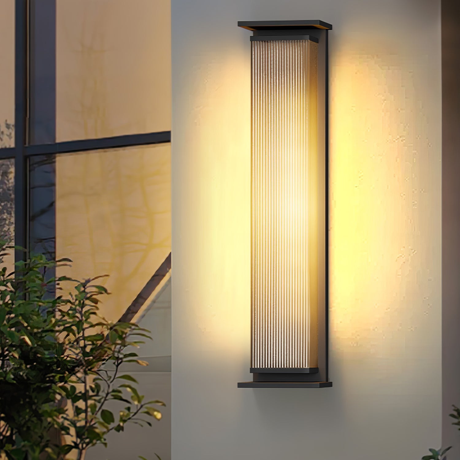 Cesilila Vertical Glass Wall Light-Neutral Decor