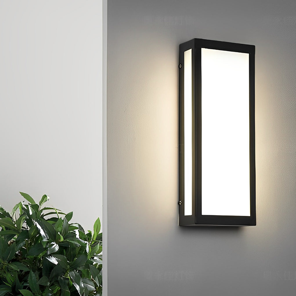 Wealy Rectangular LED Modern Outdoor Exterior Light Wall Lamp