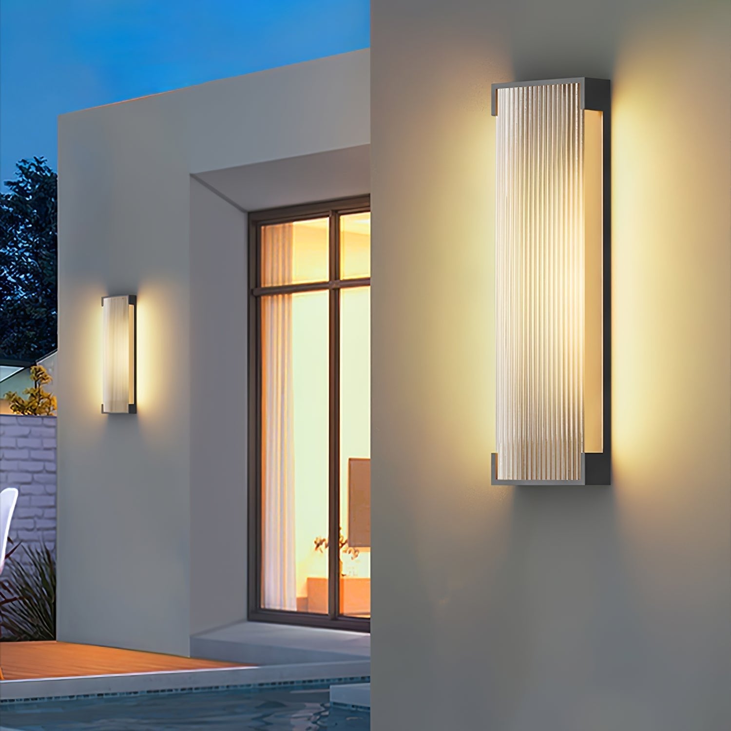 Elraearis Unique Rectangular Outdoor Wall Light-Neutral Decor