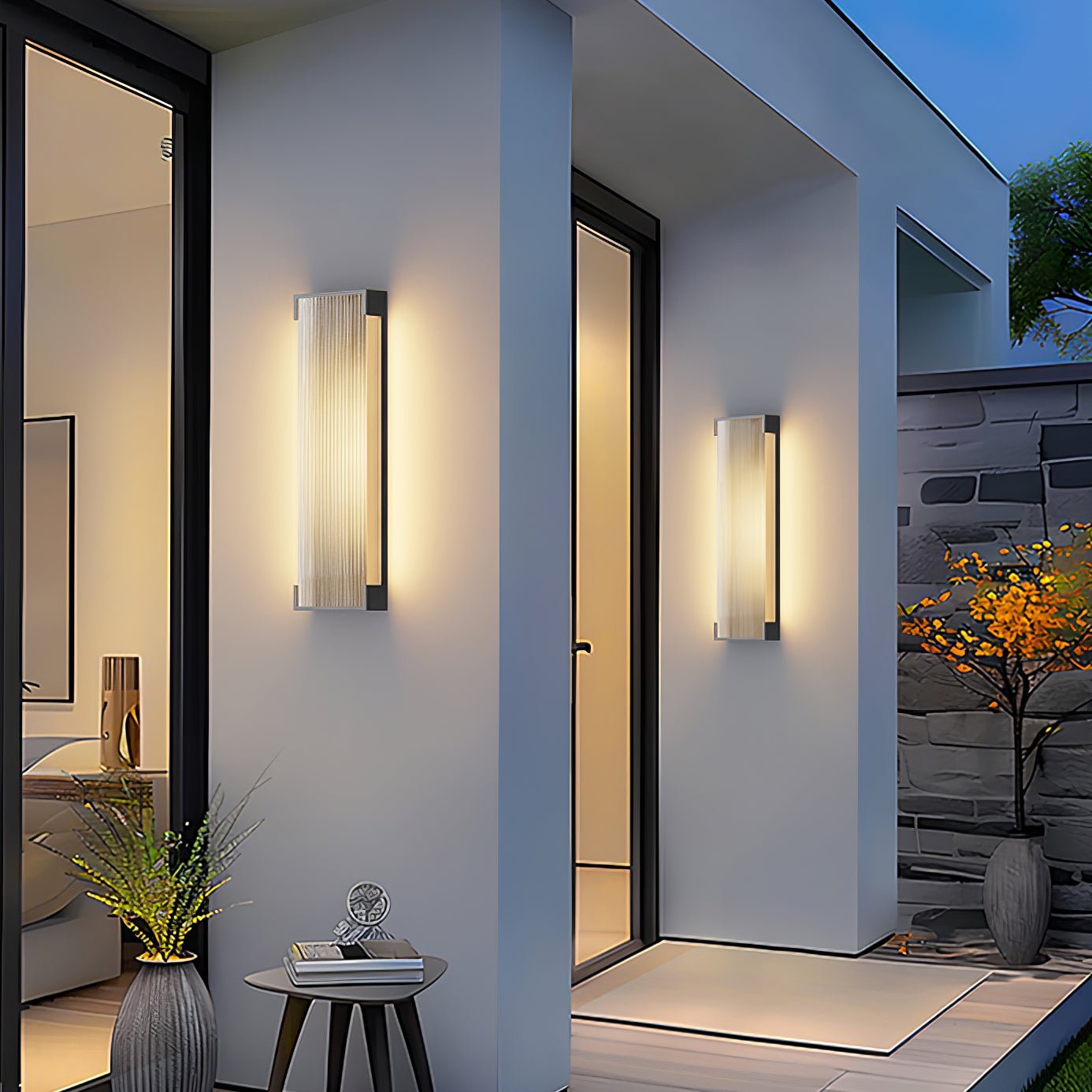 Carven Unique Rectangular Solar Outdoor Wall Light-Neutral Decor