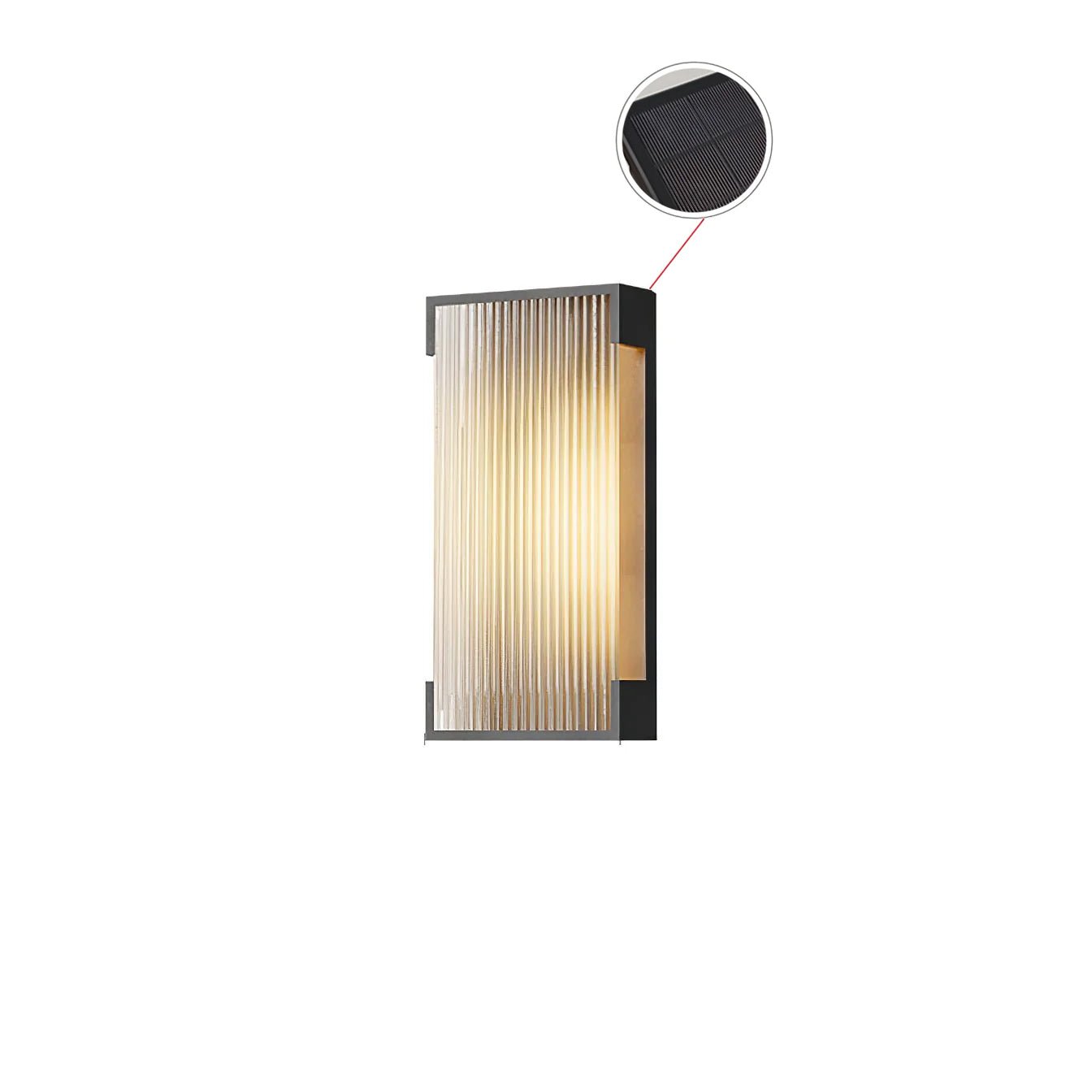Carven Unique Rectangular Solar Outdoor Wall Light-Neutral Decor