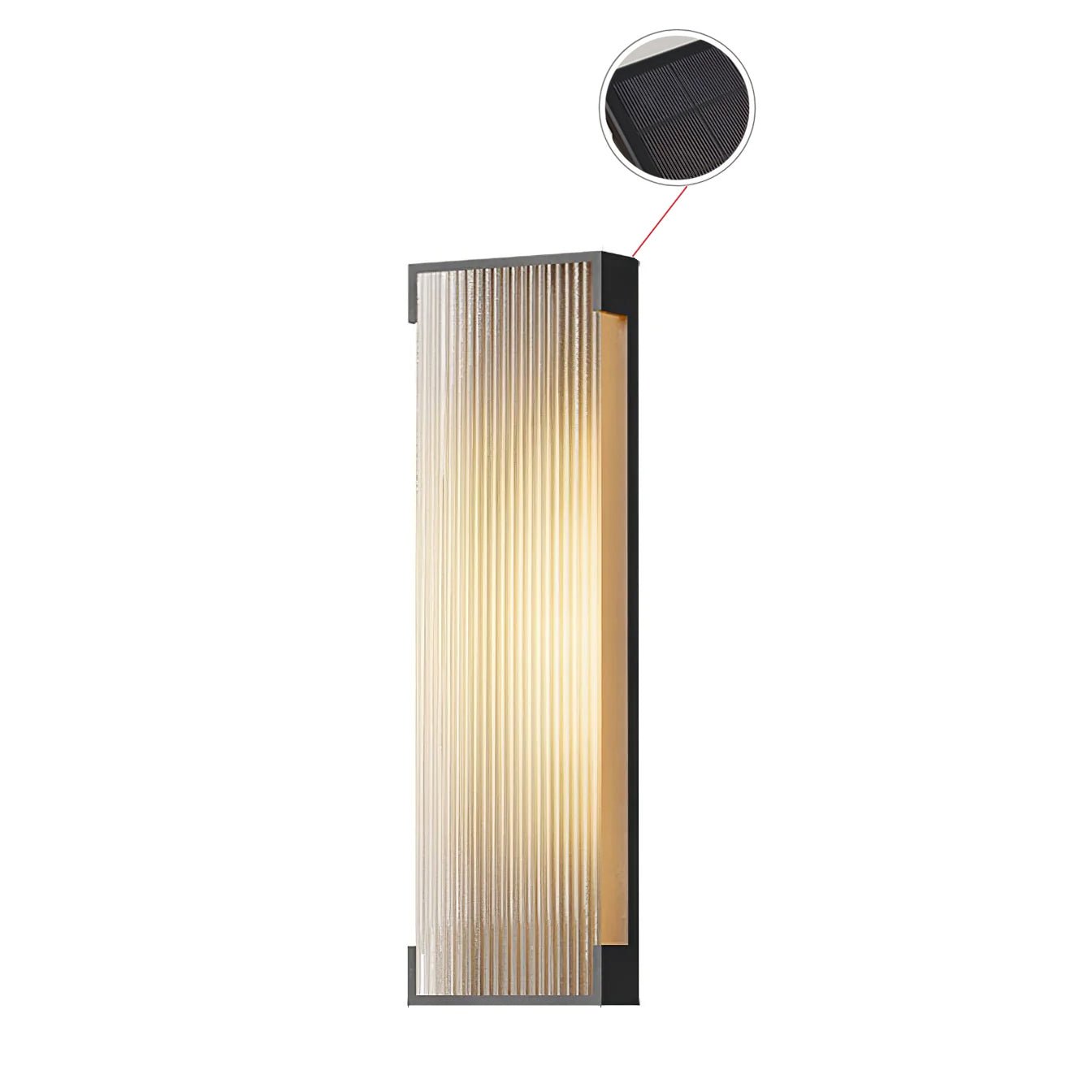 Carven Unique Rectangular Solar Outdoor Wall Light-Neutral Decor