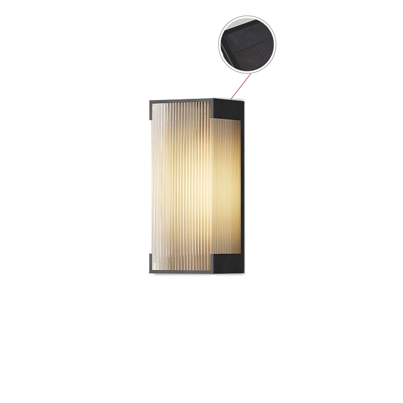 Carven Unique Rectangular Solar Outdoor Wall Light-Neutral Decor