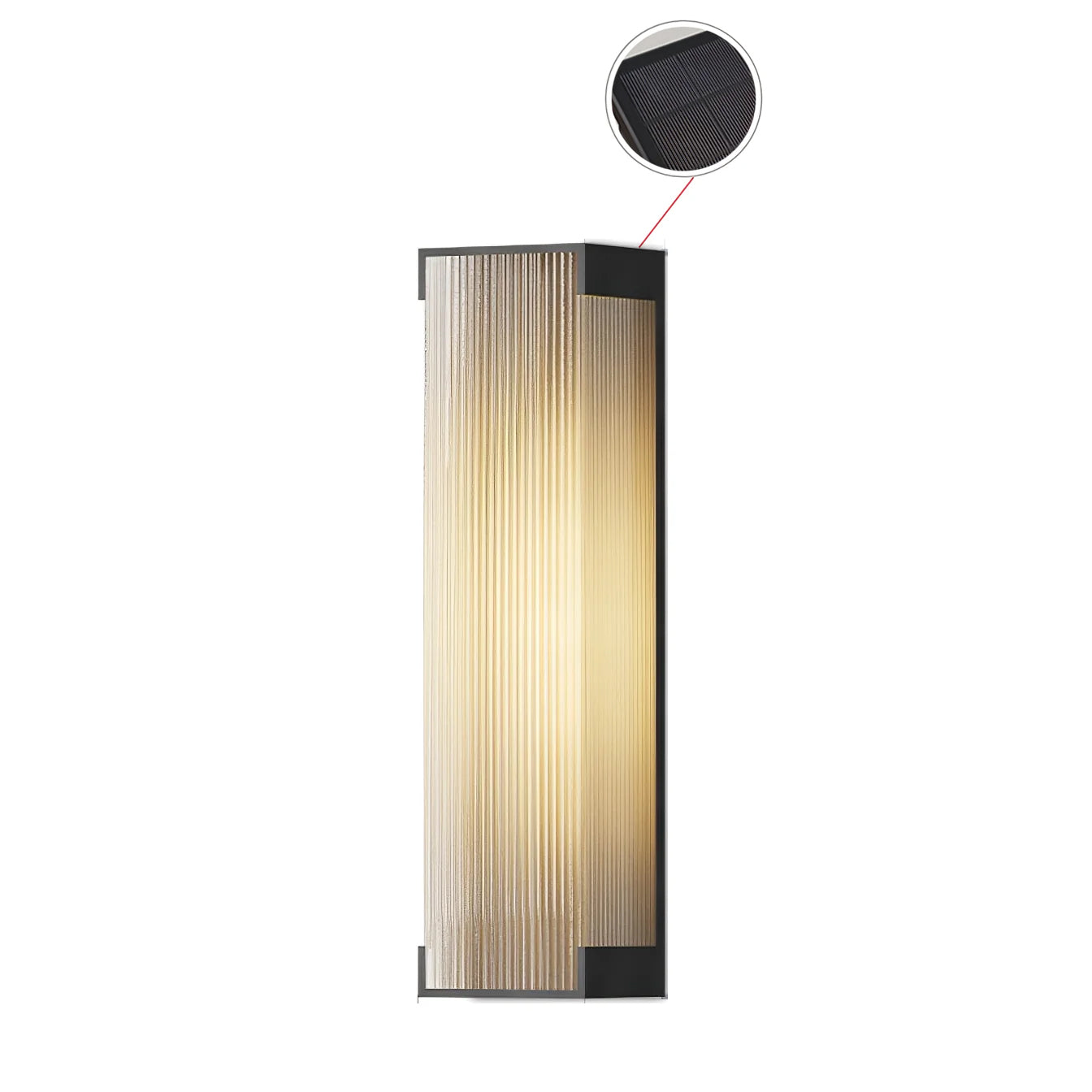 Carven Unique Rectangular Solar Outdoor Wall Light-Neutral Decor