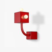 Brenna Individual Creativity Red Cube Wall Lamp-Neutral Decor