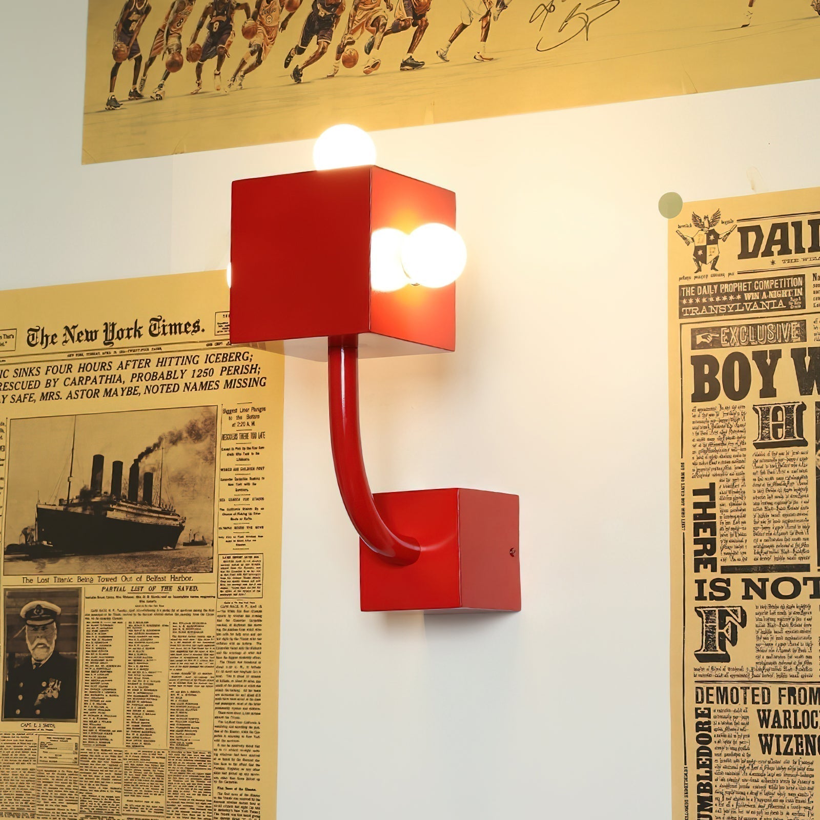 Axis Red Wall Lamp