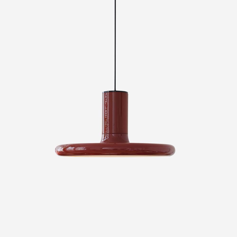 Pendant Lamp Frisbee Red Industrial Contemporary