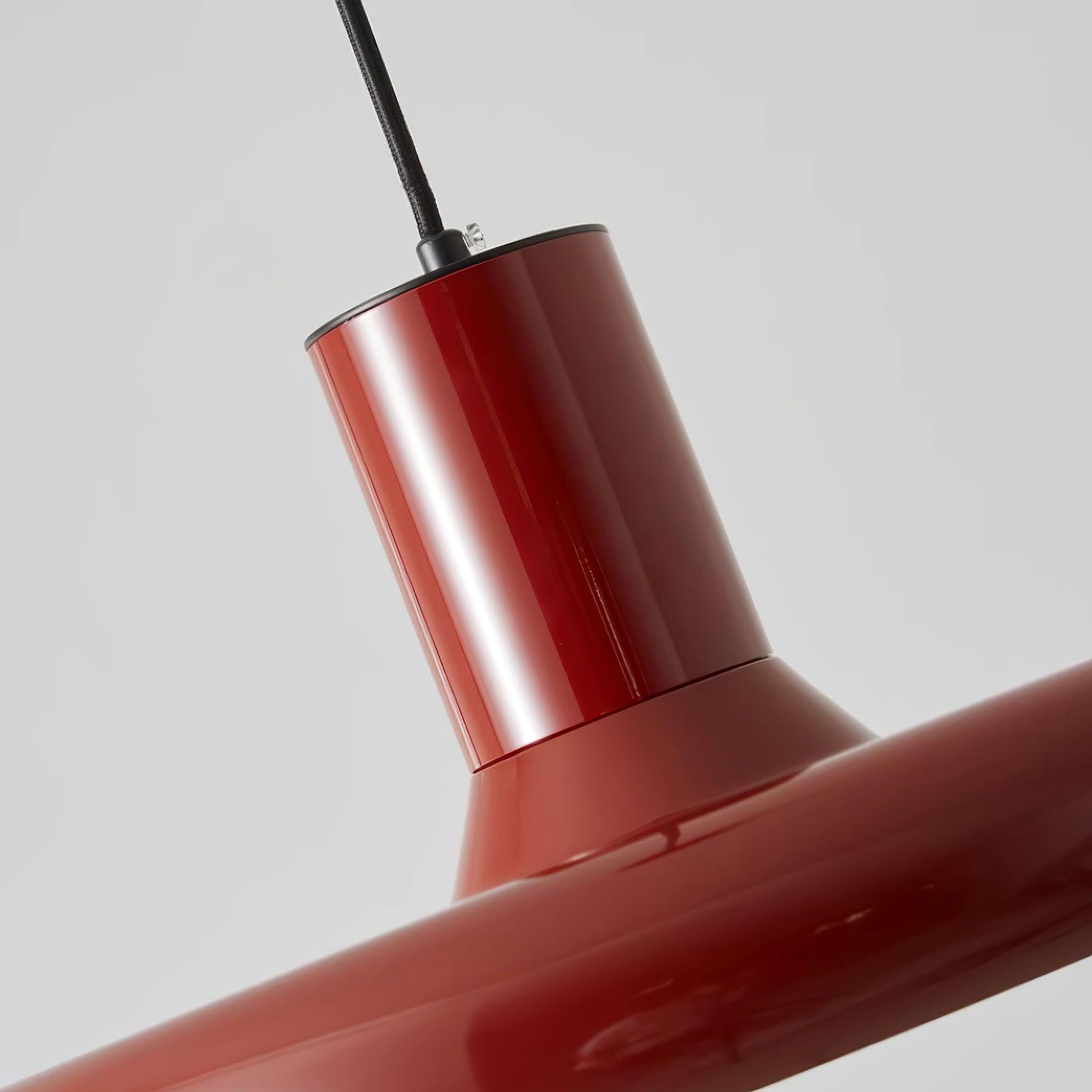 Pendant Lamp Frisbee Red Industrial Contemporary