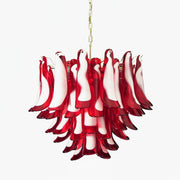 Aurora Chandelier Red Murano Petals-Neutral Decor