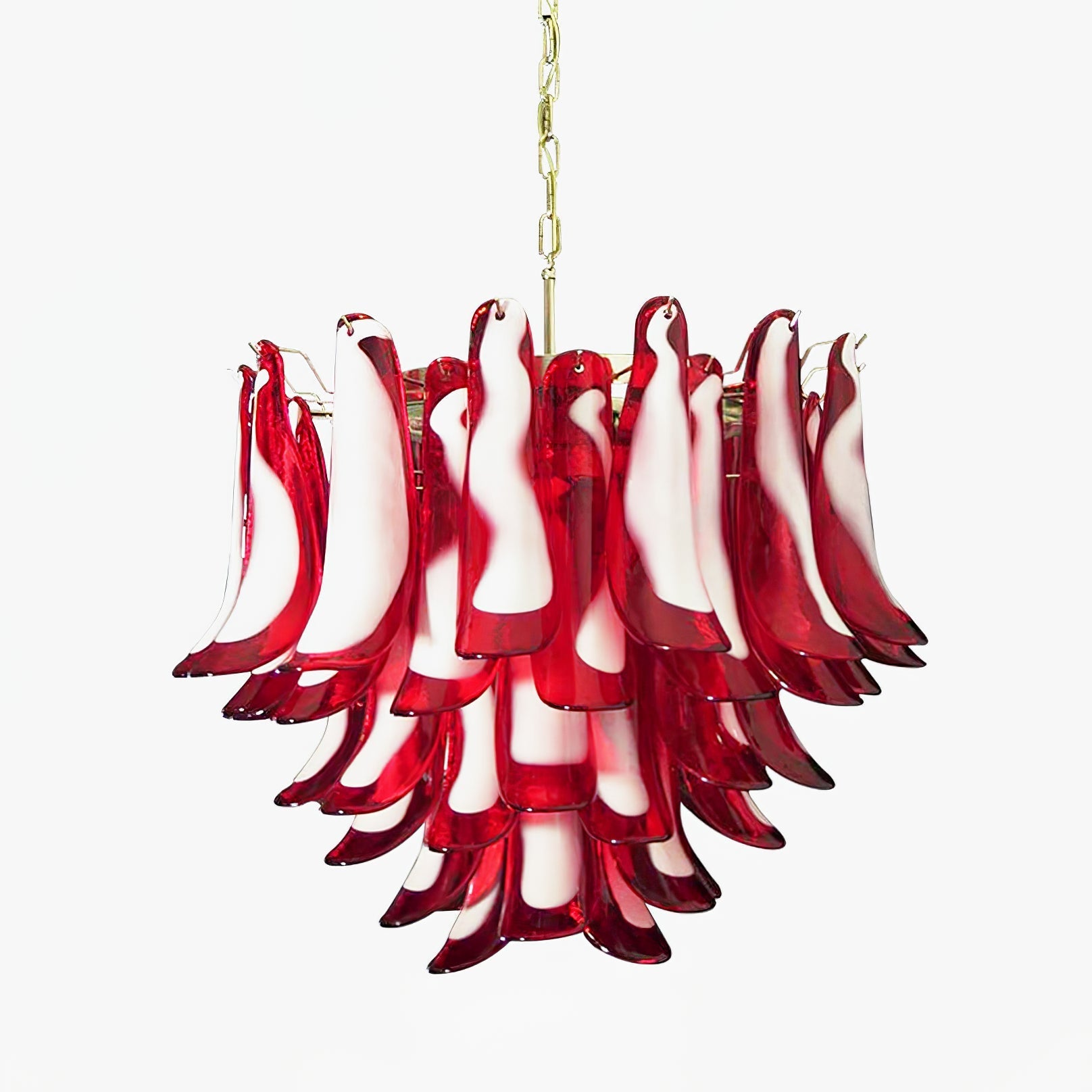 Aurora Chandelier Red Murano Petals-Neutral Decor
