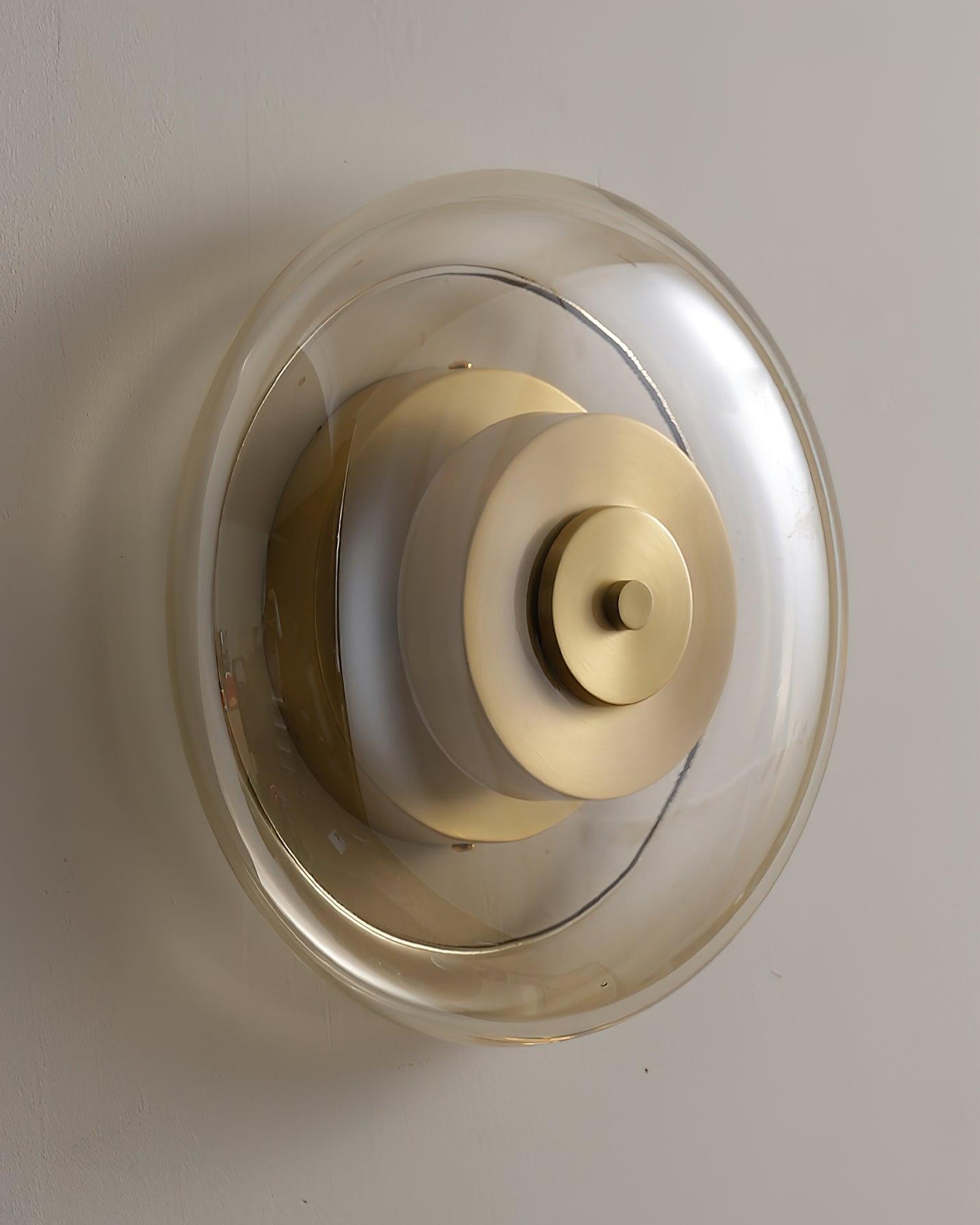 Elysso Brass Circular Wall Lamp