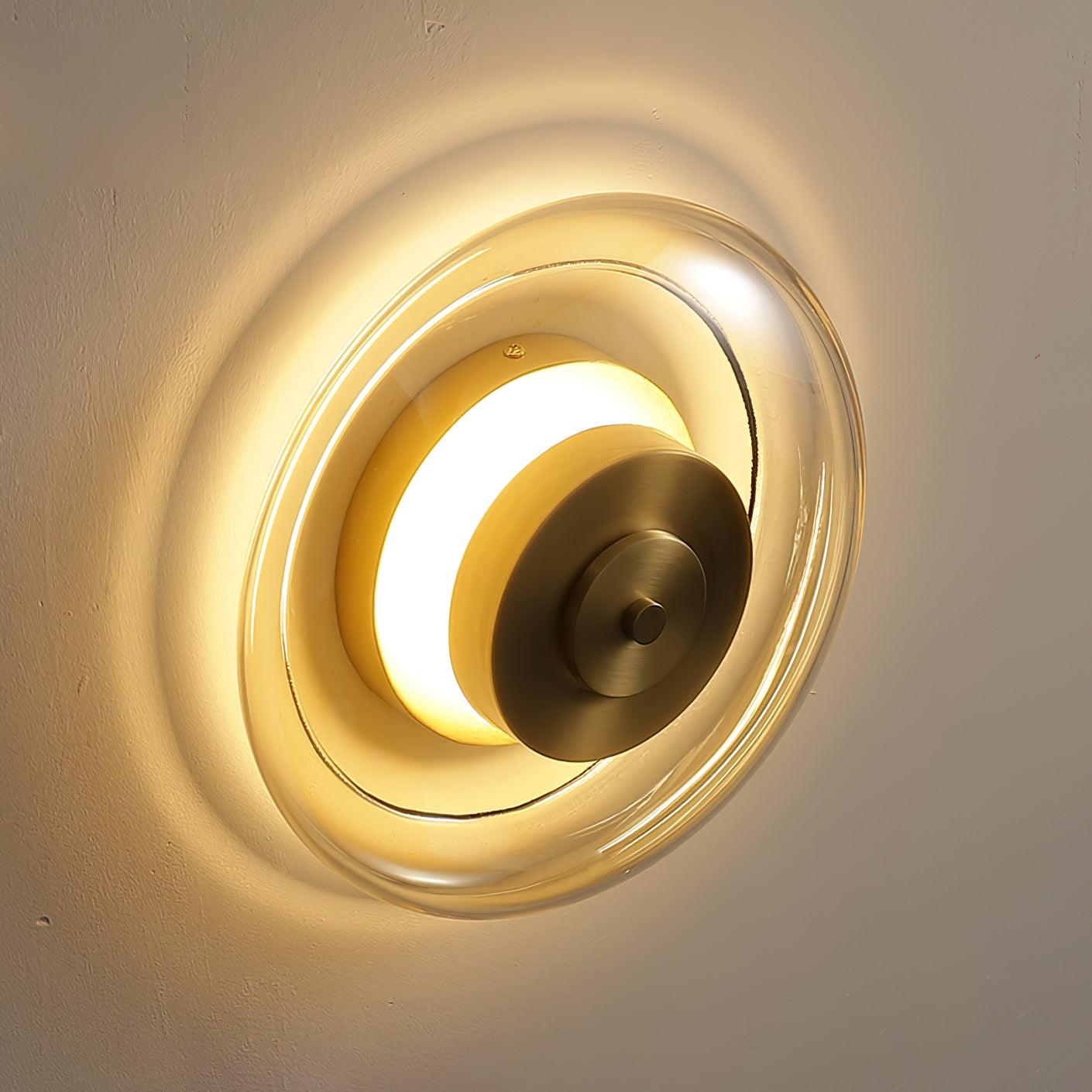 Elysso Brass Circular Wall Lamp