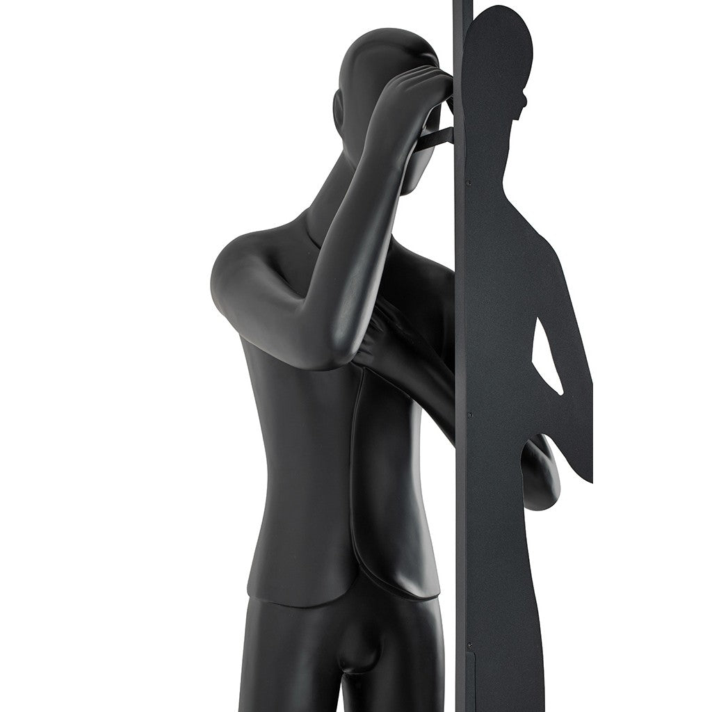 Onoryra Sculptural Black Mirror Floor Lamp-Neutral Decor