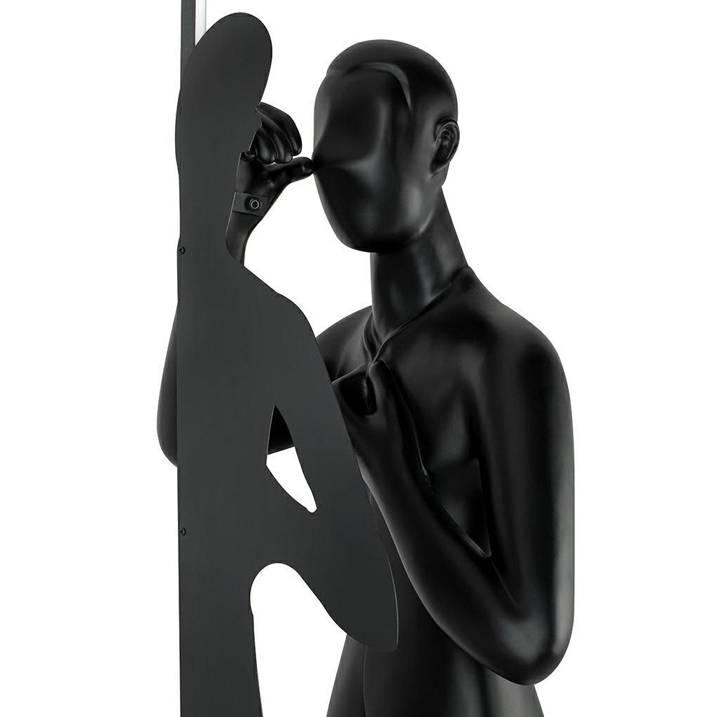 Onoryra Sculptural Black Mirror Floor Lamp-Neutral Decor