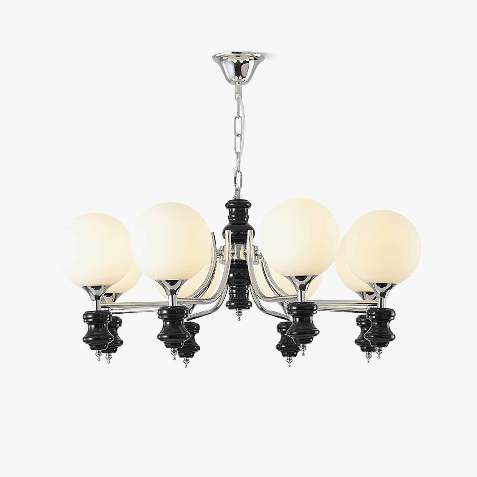 Aurora Chandelier Regal Orb Frosted-Neutral Decor