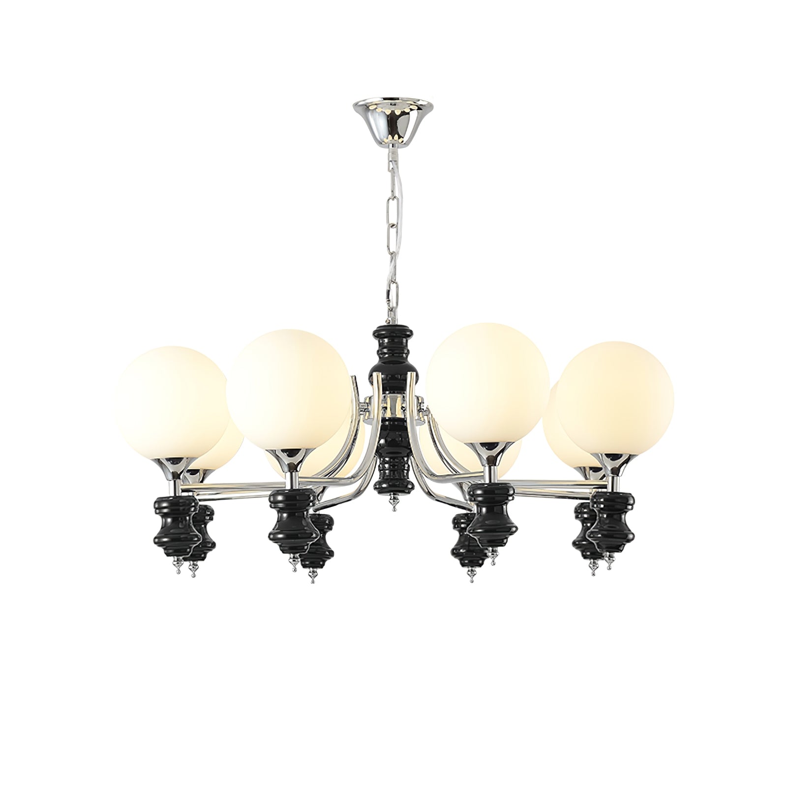 Aurora Chandelier Regal Orb Frosted-Neutral Decor