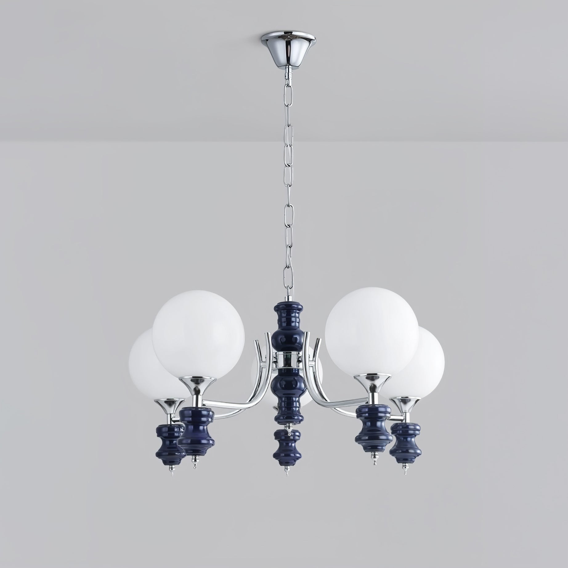 Aurora Chandelier Regal Orb Frosted-Neutral Decor