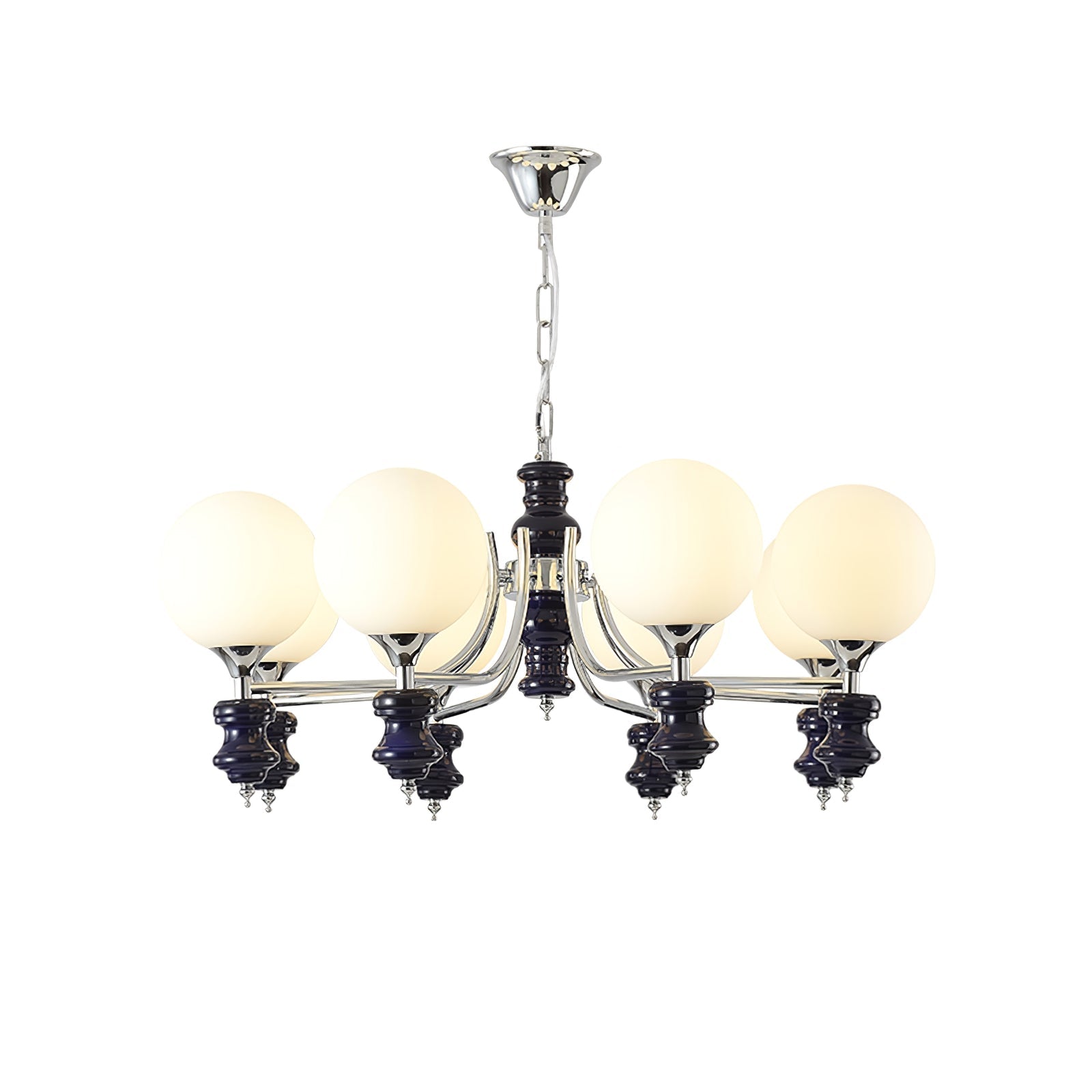 Aurora Chandelier Regal Orb Frosted-Neutral Decor