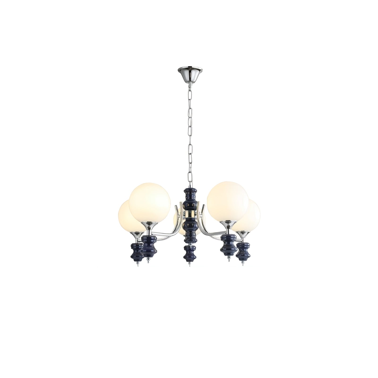 Aurora Chandelier Regal Orb Frosted-Neutral Decor