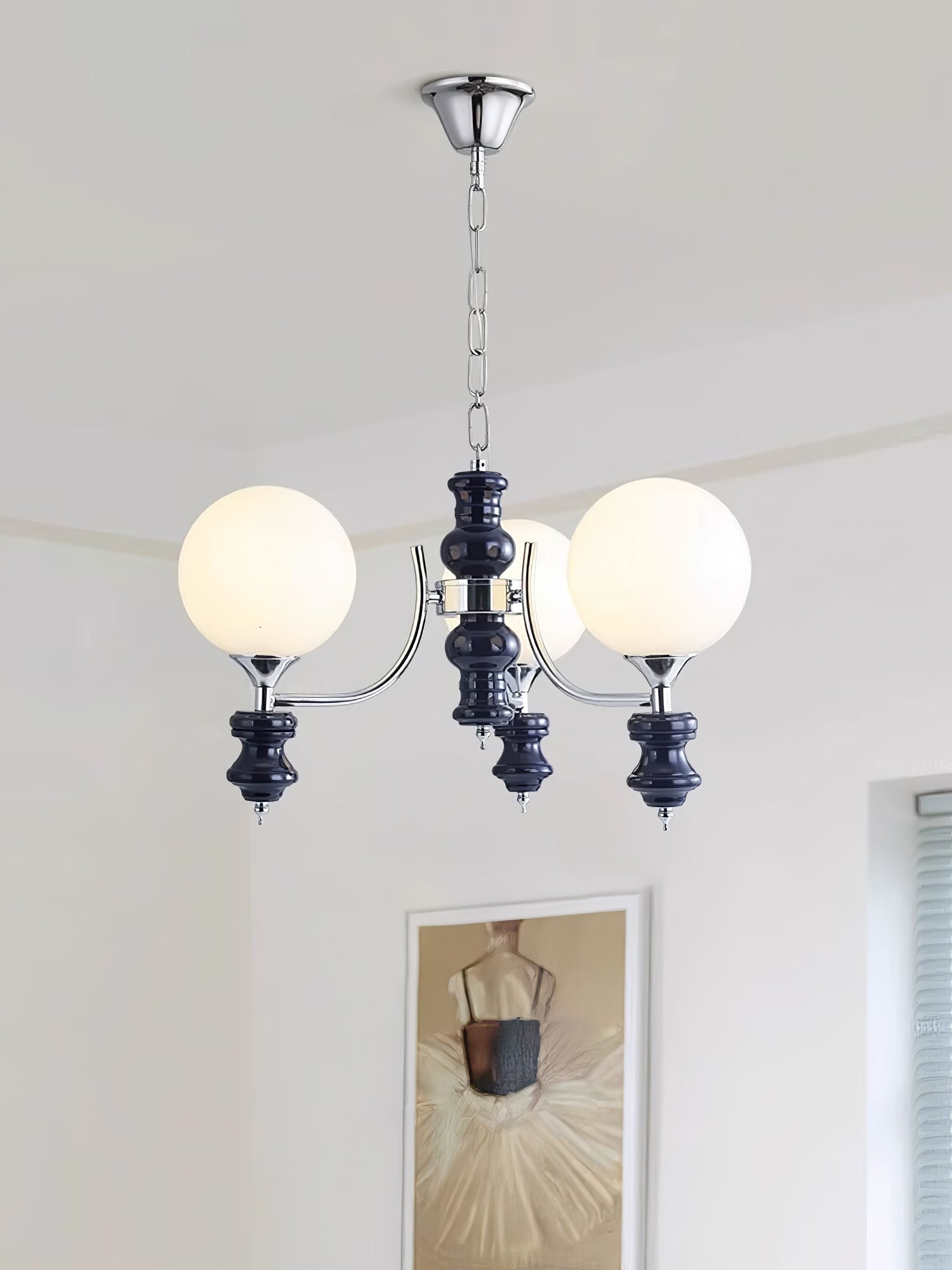 Aurora Chandelier Regal Orb Frosted-Neutral Decor