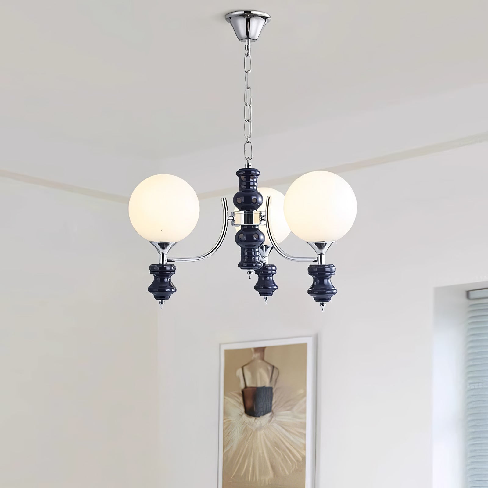 Aurora Chandelier Regal Orb Frosted-Neutral Decor