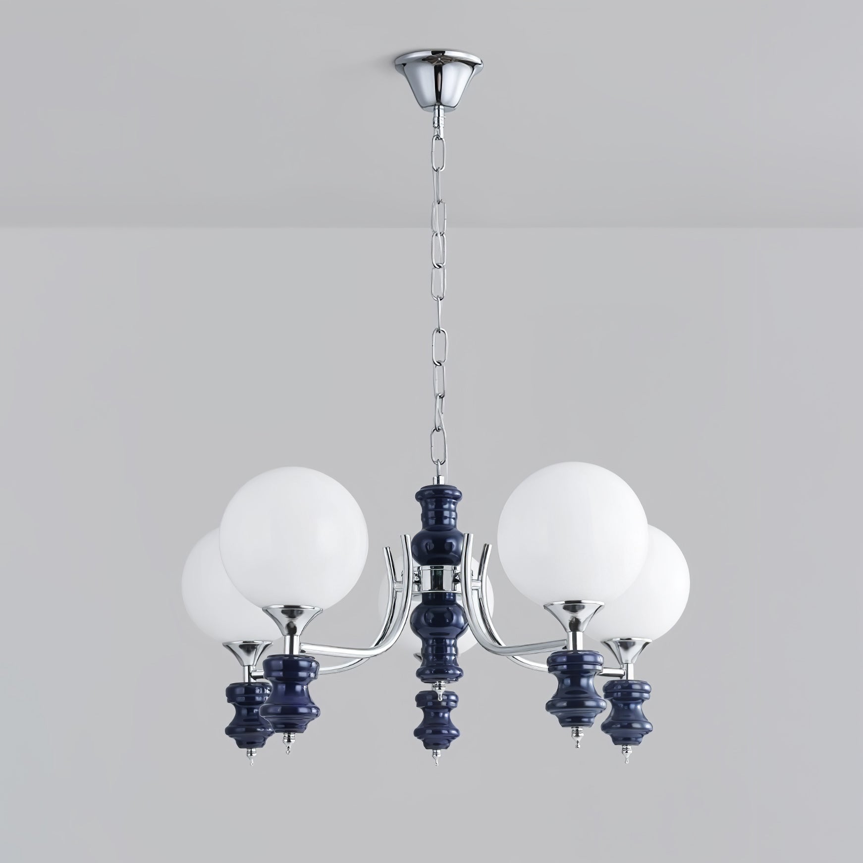 Aurora Chandelier Regal Orb Frosted-Neutral Decor