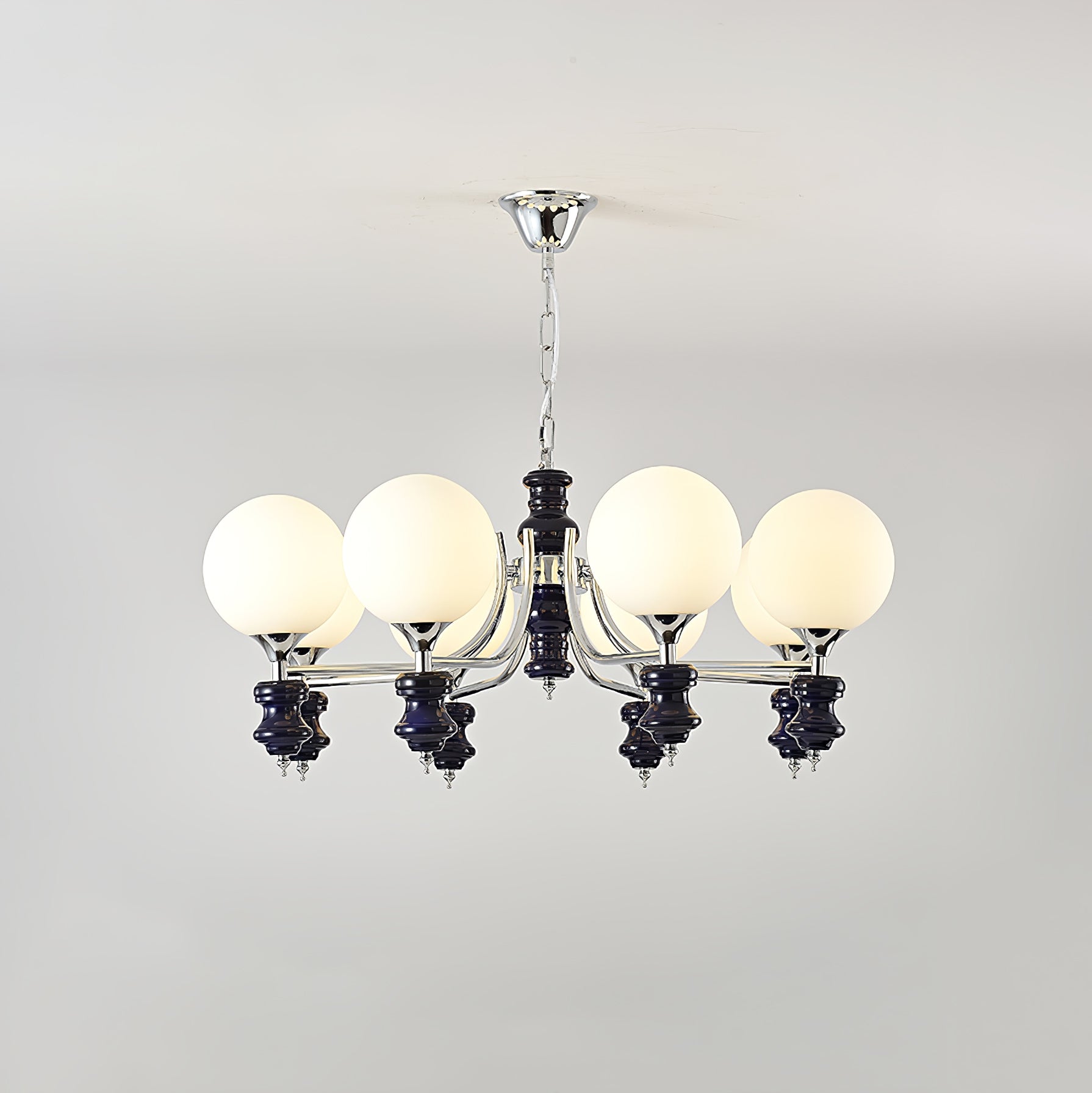 Aurora Chandelier Regal Orb Frosted-Neutral Decor