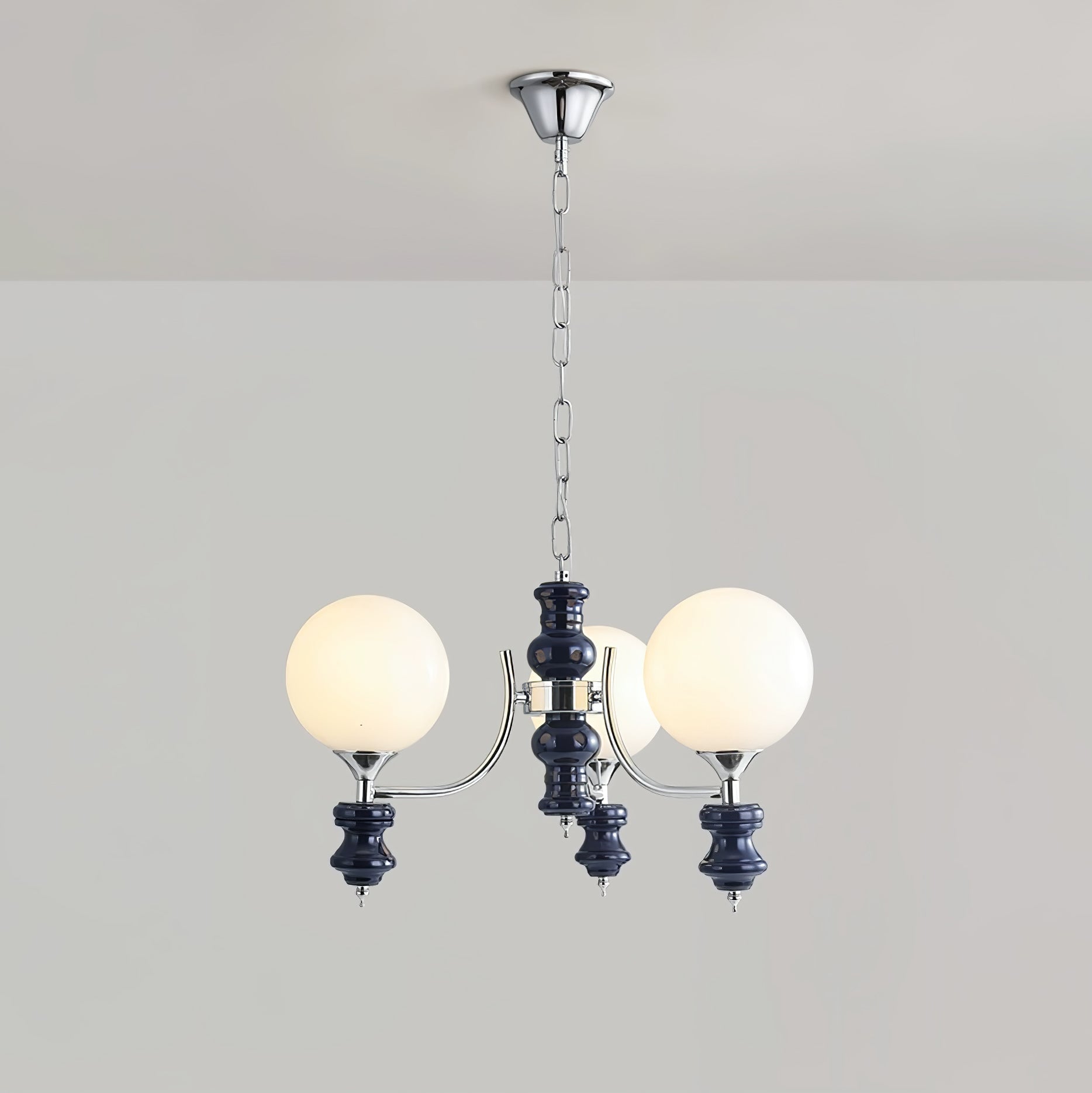 Aurora Chandelier Regal Orb Frosted-Neutral Decor