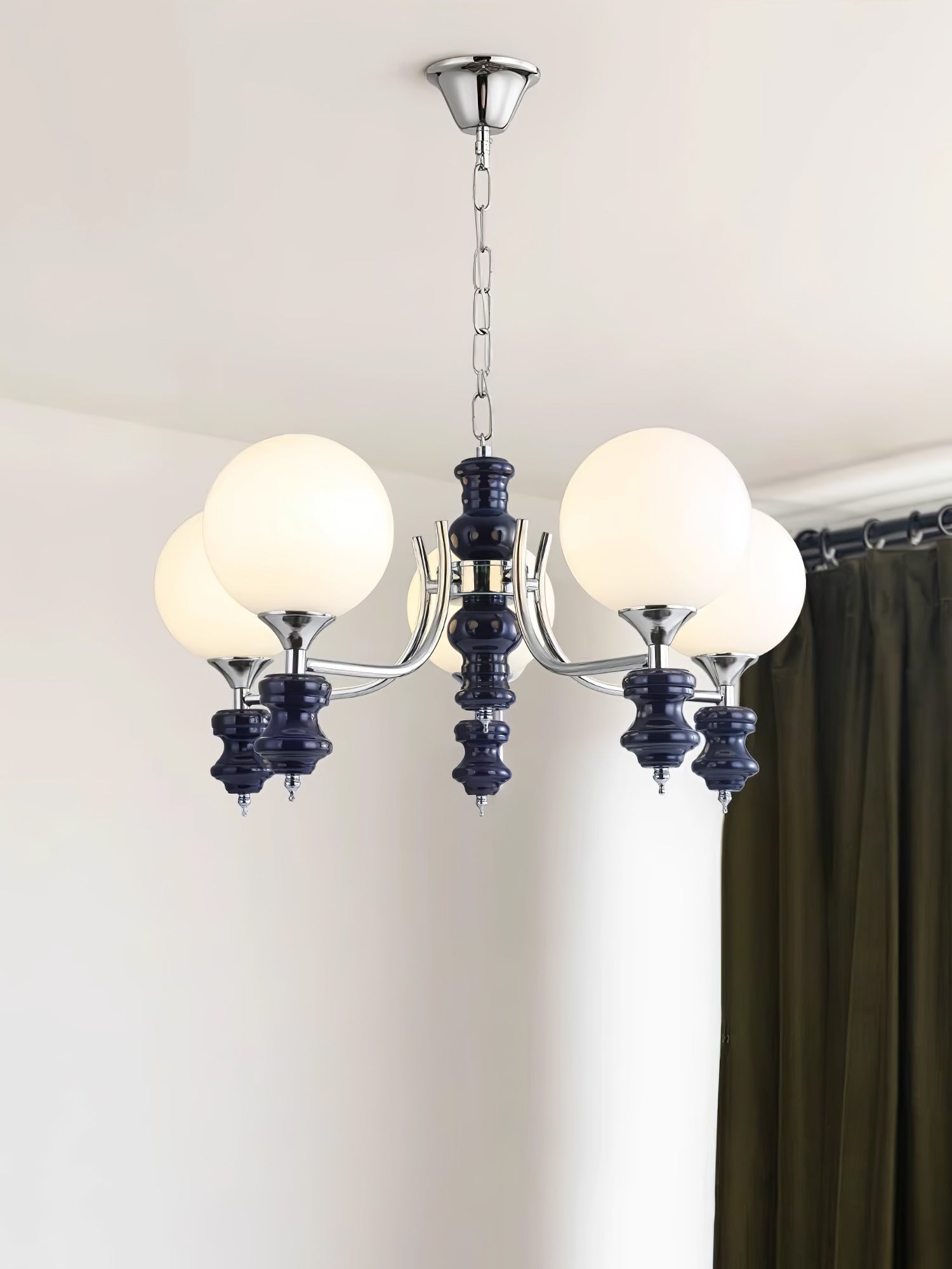 Aurora Chandelier Regal Orb Frosted-Neutral Decor