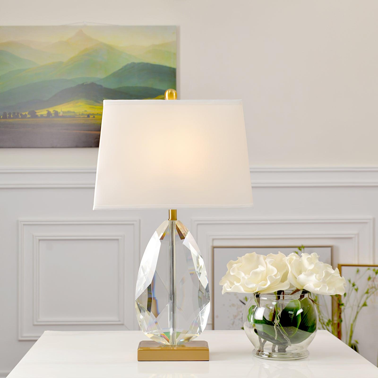 Ulliryre Luxe Crystal Desk Lamp-Neutral Decor