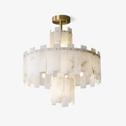 Soraya Art Deco Alabaster Chandelier Light-Neutral Decor